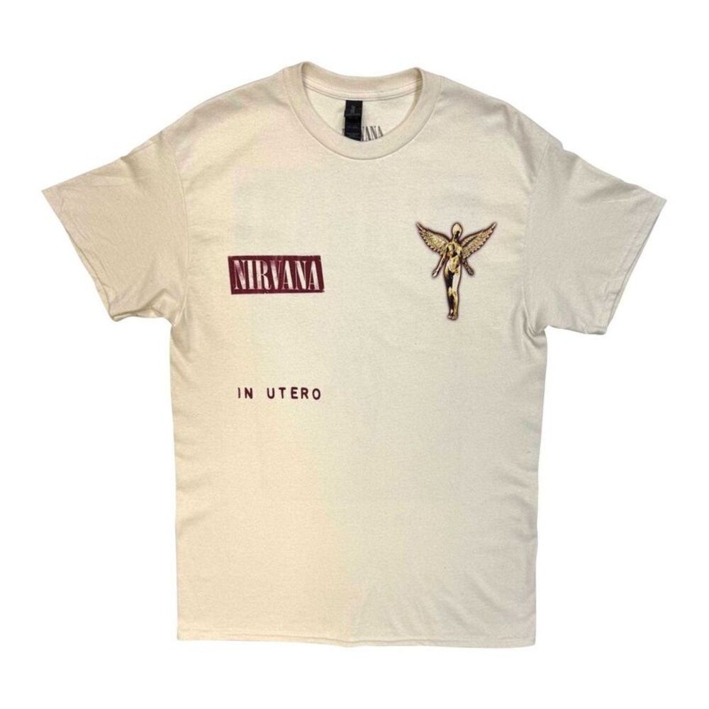 Nirvana Unisex Adult In Utero T-Shirt / Natural